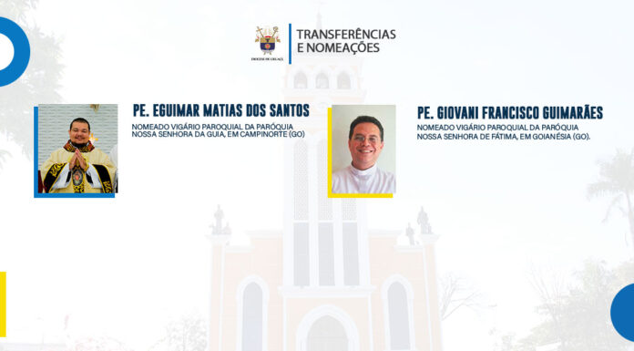 Dom Giovani Carlos faz nomeações e transferências na Diocese de Uruaçu